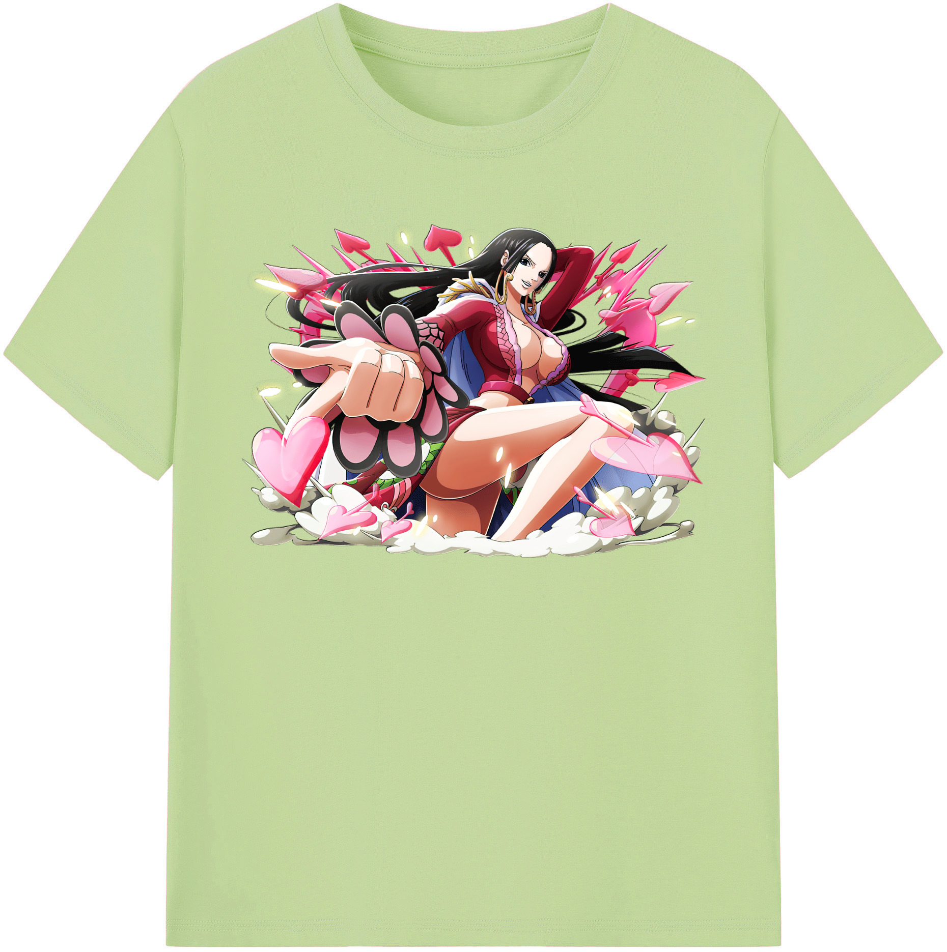 ワンピース ボア・ハンコック ONE PIECE Boa·Hancock 綿100％半袖Tシャツ（フロントプリント）
